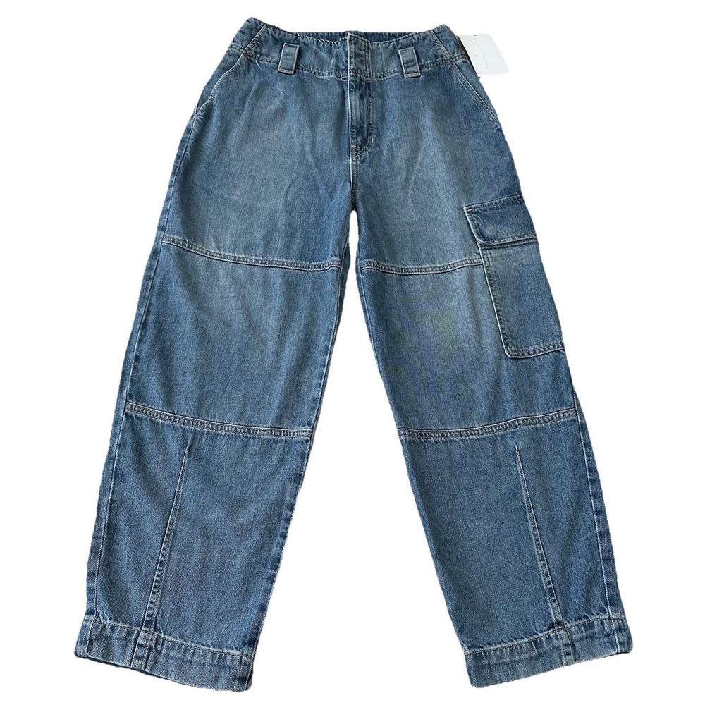 Etica Juni Cargo Jeans Size 27 Moonbay Boyfriend High Waisted Relaxed Baggy Y2K